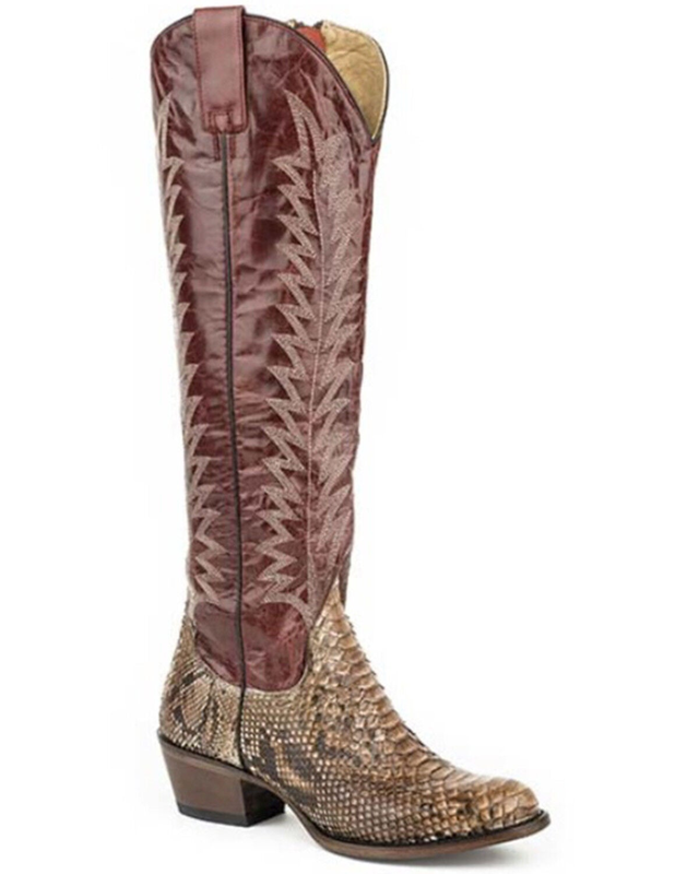 Stetson Men's Ruby Exotic Python Tall Western Boots - Round Toe