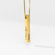 Pillar Bar Necklace - 18k Gold Vermeil