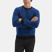 Organic Cotton Piqué Crewneck Sweater | Theory Outlet