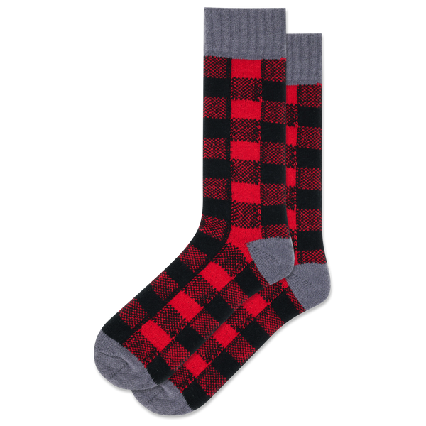 HOTSOX Men's Plaid Boot Crew Sock