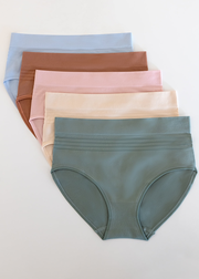5 pack Non-Shaping Retro Brief - Assorted Stripes