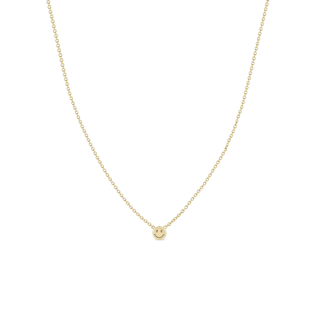 14k Itty Bitty Smiley Face Necklace