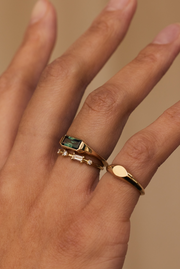 One of a Kind Radiant Cut Sapphire Signet Ring No. 29