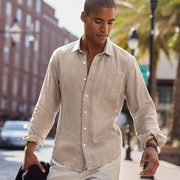 Men's Long Sleeve Linen Shirt