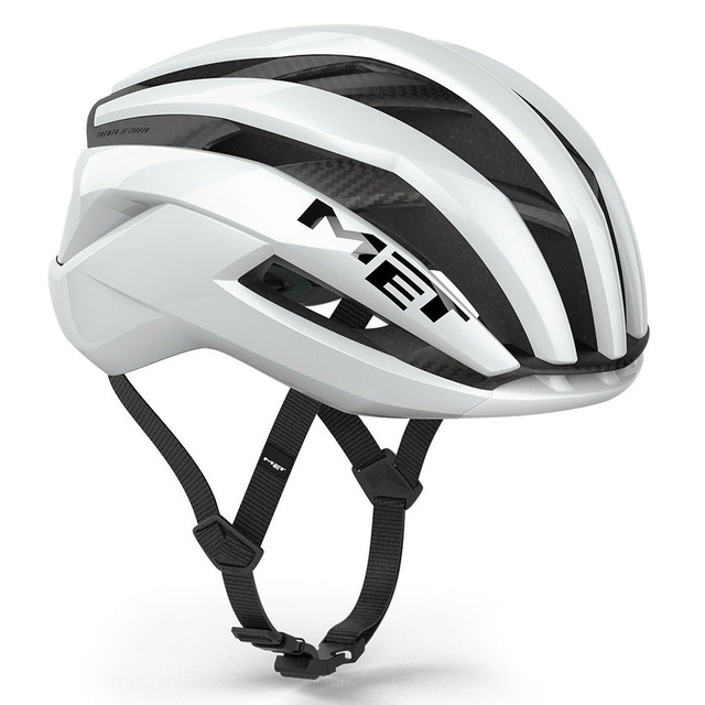 Met Trenta 3K Carbon Mips radhelm - Glanzendes weiss