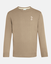 Spurs Mens Crew Neck Mink Cotton Jumper