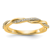 14K Yellow Gold Real Diamond Band