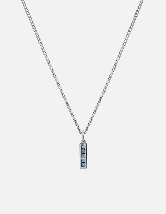 Slim Totem Topaz Necklace, Sterling Silver
