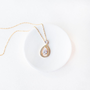 Gold Teardrop Necklace