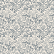 Peony in Indigo Sample