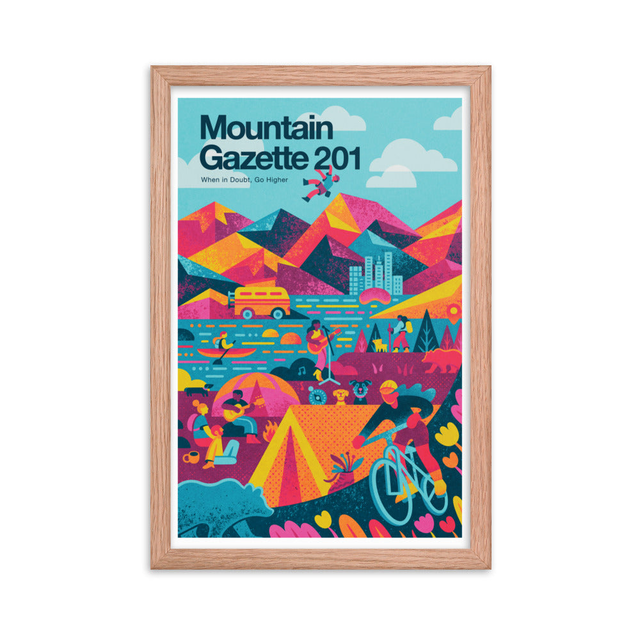 Mountain Gazette 201 Cover Framed Print