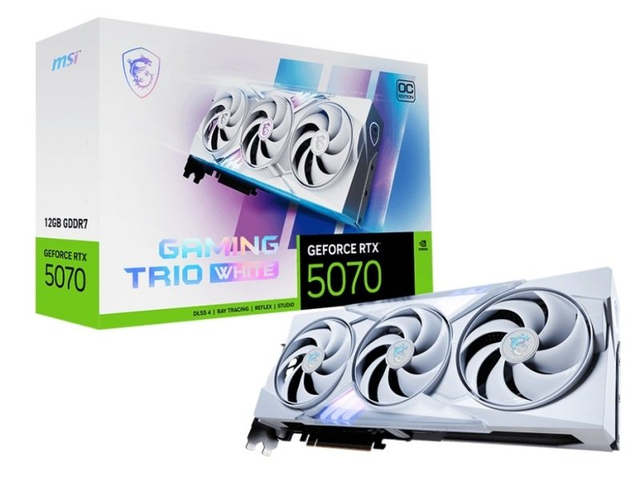 MSI NVIDIA GeForce RTX 5070 GAMING TRIO OC WHITE Graphics Card for Gaming - 12GB