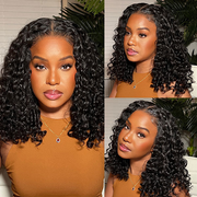 ISEE Bob Water Wave Wear Go Glueless Lace Closure Wigs Pre Plucked HD Lace Wig with Natural Hairline