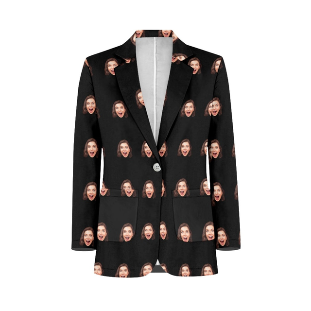 Personalized Blazers Coat Bachelor Party Suit Custom Suit with Logo Picture Text Background