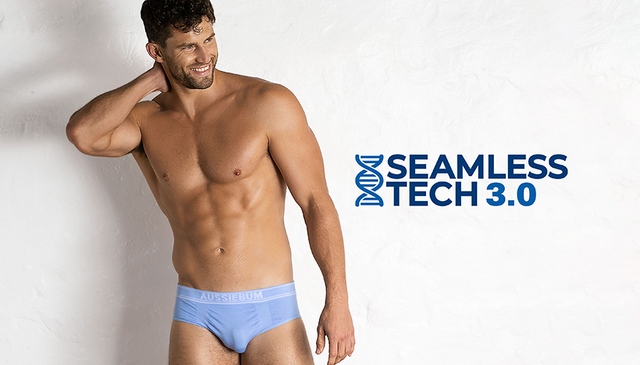 aussieBum Men's Seamless.Tech 3.0 Sky Brief Underwear - M