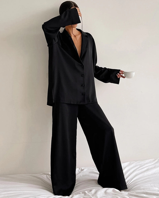 Relaxed Oversize Silk Pajamas