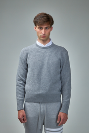 Washed Pique Stitch Crew Neck