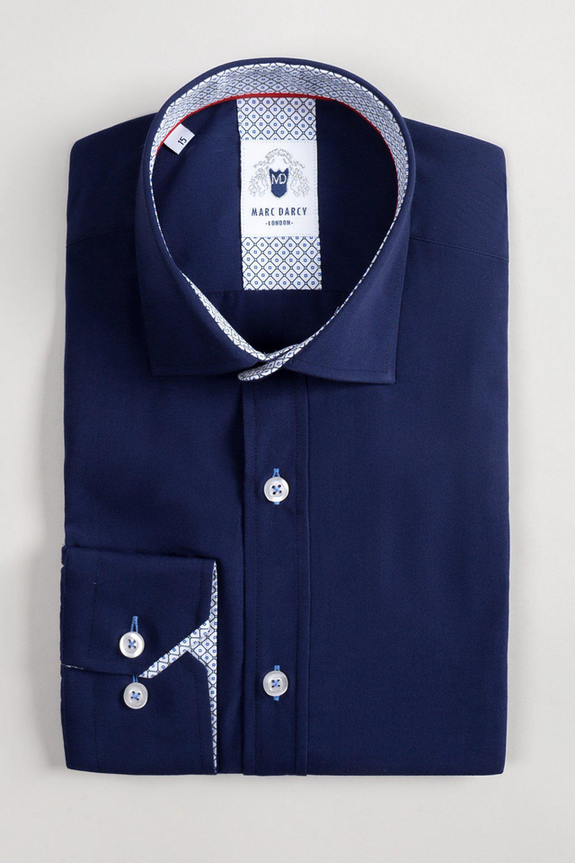 SERGIO - Navy Long Sleeve Shirt