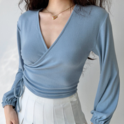 Dolce Vita Lantern Wrap Top ~ HANDMADE