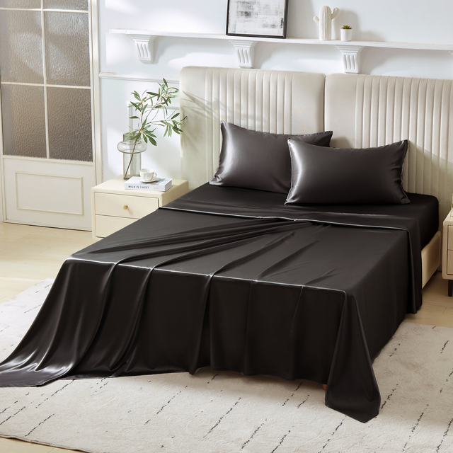 22 Momme Silk Sheet Set - Black
