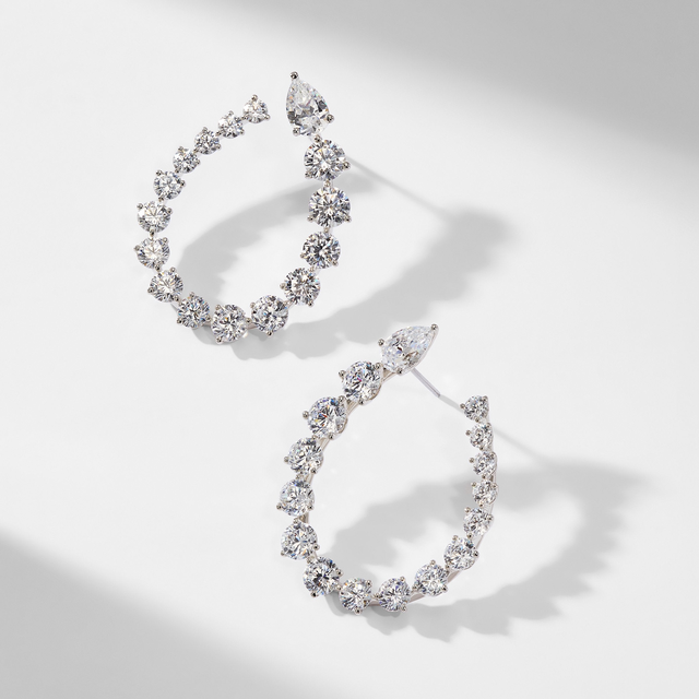 CHLOE FRONT BACK HOOP EARRINGS