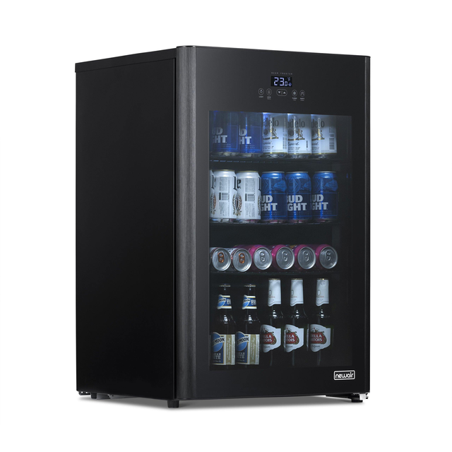 Newair® 125-Can Freestanding Black Beer Froster Beverage Fridge - 22.1"