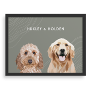 Custom Two Pet Portrait