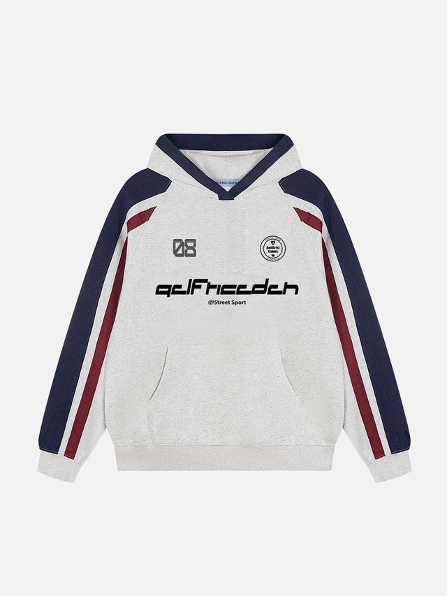 Aelfric Eden Color Blocking Stripe Hoodie