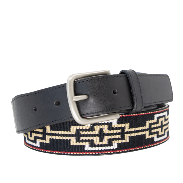 Limited Edition: Caballero Black Leather Woven Belt