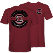 Gamecocks Seersucker Circle T-Shirt – Garnet