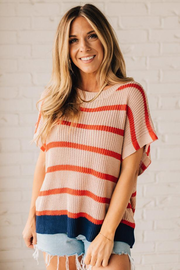 Vintage Stripe Drop Shoulder Sweater