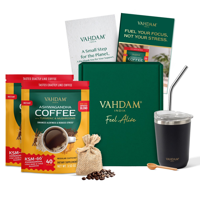 80 Servings of Ashwagandha Coffee + 8 Gifts