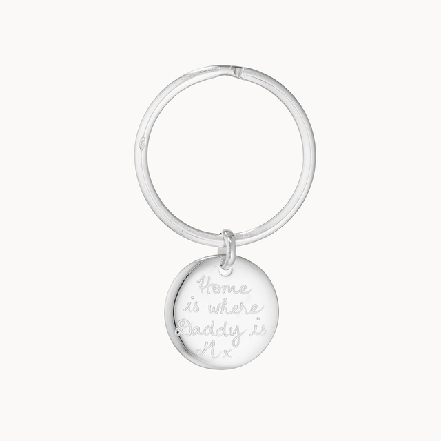 Personalised Sterling Silver Keyring