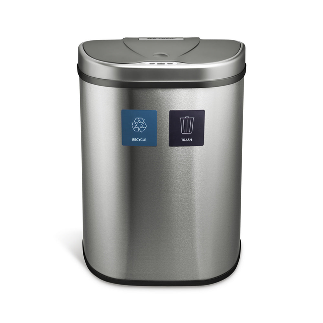 Dual Compartment Motion Sensor Trash Can 18.5 Gallon