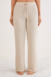 Modal and Cashmere Long Palazzo Pants