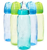Vented + Baby Bottles Plastic 8oz 6pk Teal/Green/Blue