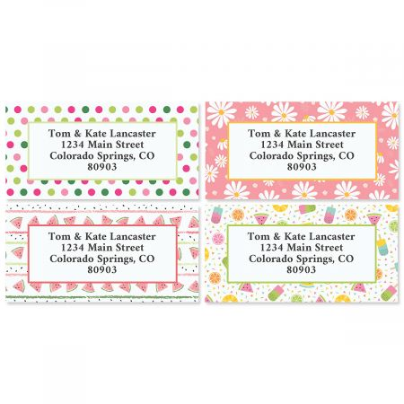 Spring Border Address Labels - BOGO