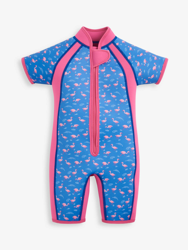 Blue Floral Print Junior Wetsuit