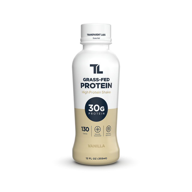 Grass-Fed Protein Shakes by Transparent Labs | 30g of Protein