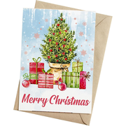 Christmas Card, Merry Christmas For Wife, Husband, Him, Her, Mom, Dad, Friends - Folded Card 5"x7" with Sticker, Envelope - Sweet Card on Xmas