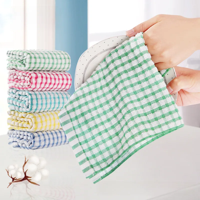 Japanese Tea Towel Kitchen Towel Dish Towel Square Towel Napkin Pad Cotton Pure Cotton Yarn Wipe Cleaning Cloth