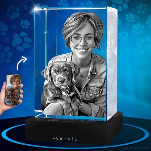 3D Crystal Rectangle for Pet Lovers