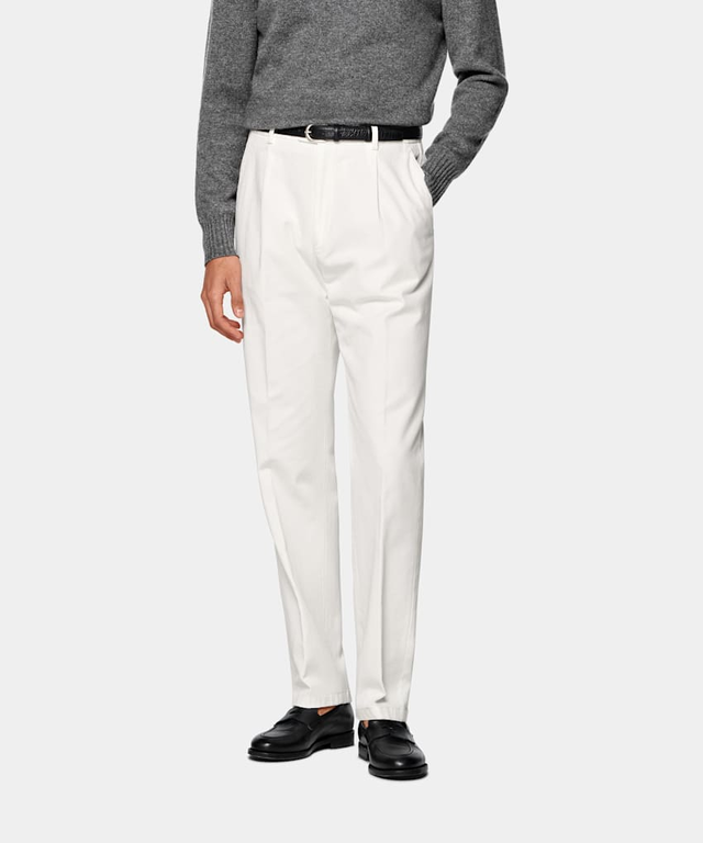 Off-White Wide Leg Tapered Chinos