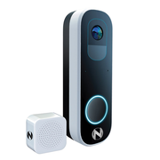 2K Wi-Fi Smart Dual-Powered Video Doorbell with Chime - Black
