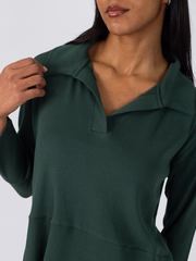 Revive™ Organic Cotton Polo Sweater | Juniper