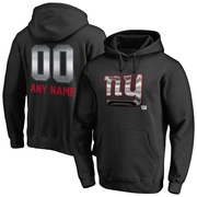 Men's Black New York Giants Personalized Midnight Mascot Pullover Hoodie
