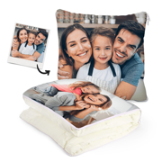 Family Gift Custom Quillow Throw Pillow & Quilt 2 in 1