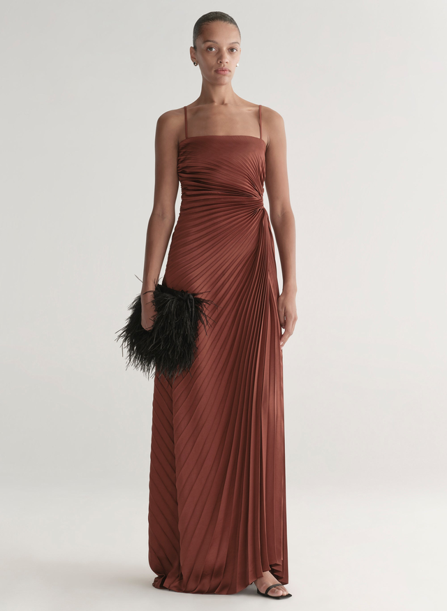 Layla Strapless Pleated Gown