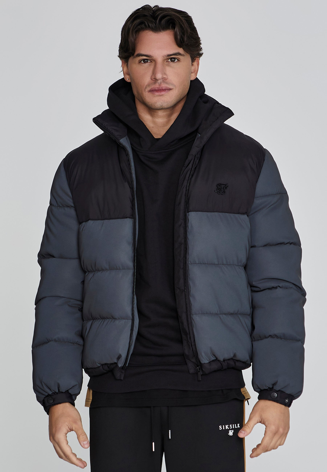 Black Reflective Puffer Jacket