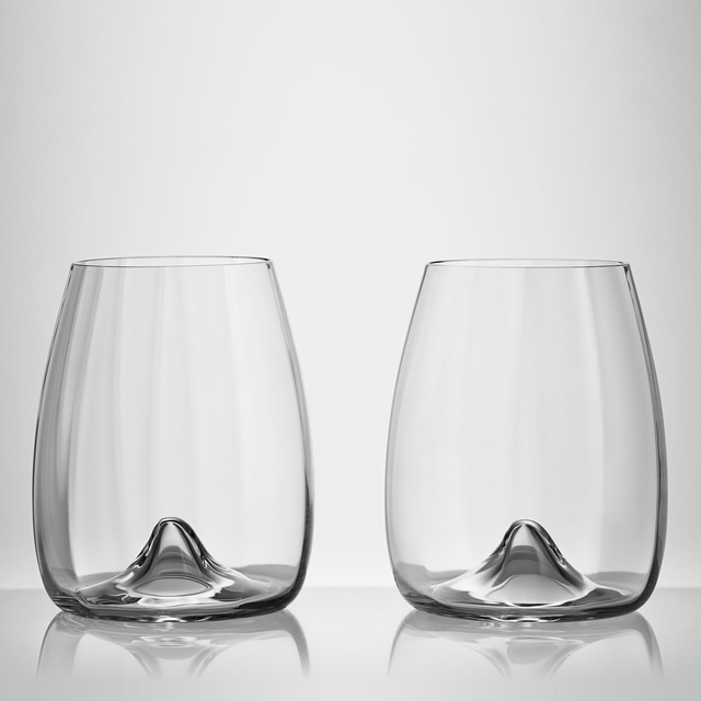 Elegance Optic Stemless Wine, 16.5oz, Set of 2